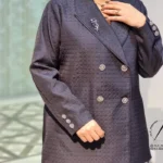 کت ژاکارد سورمه ای